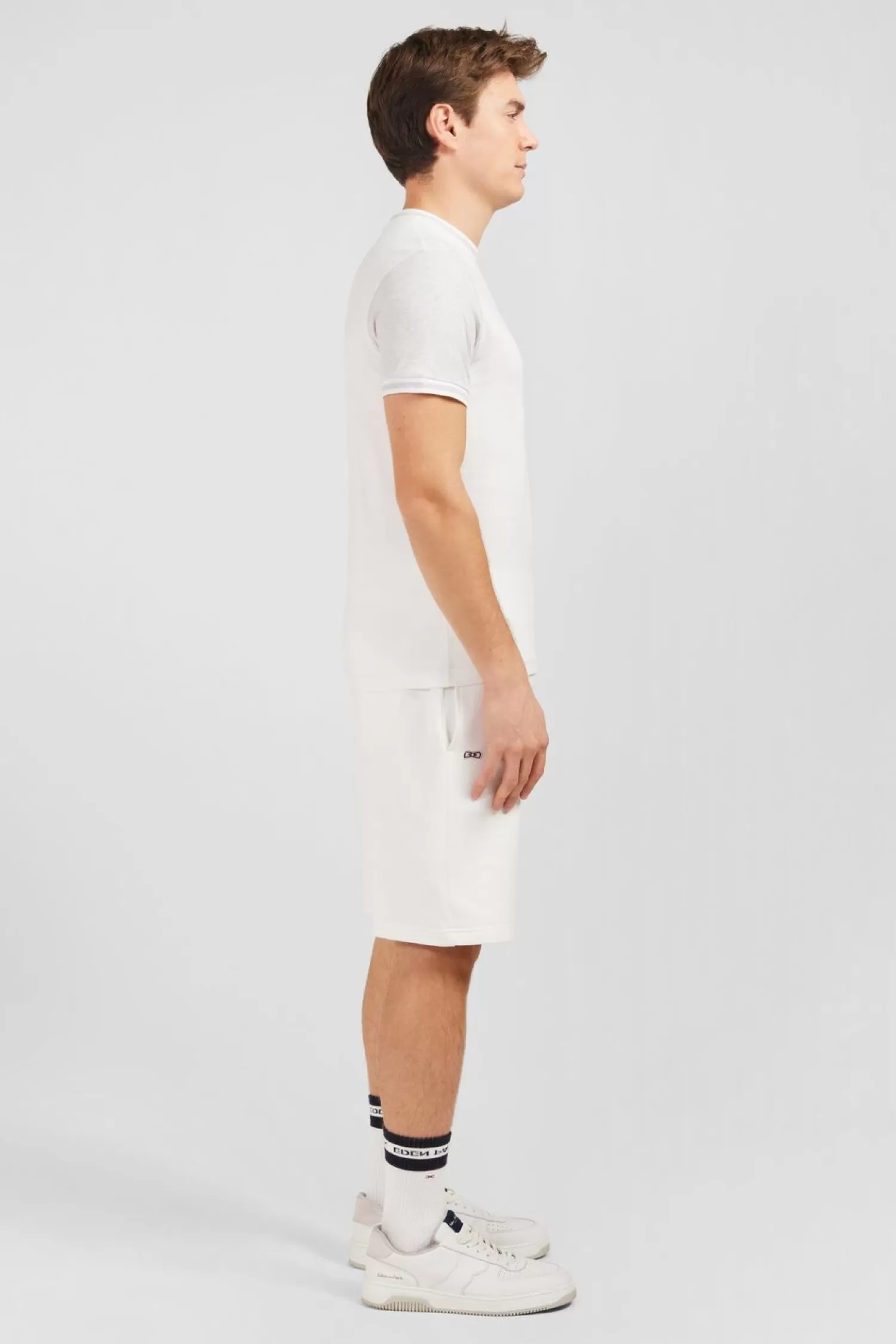 Eden Park T-Shirt Manches Courtes Blanc Colorblock-Homme T-Shirts