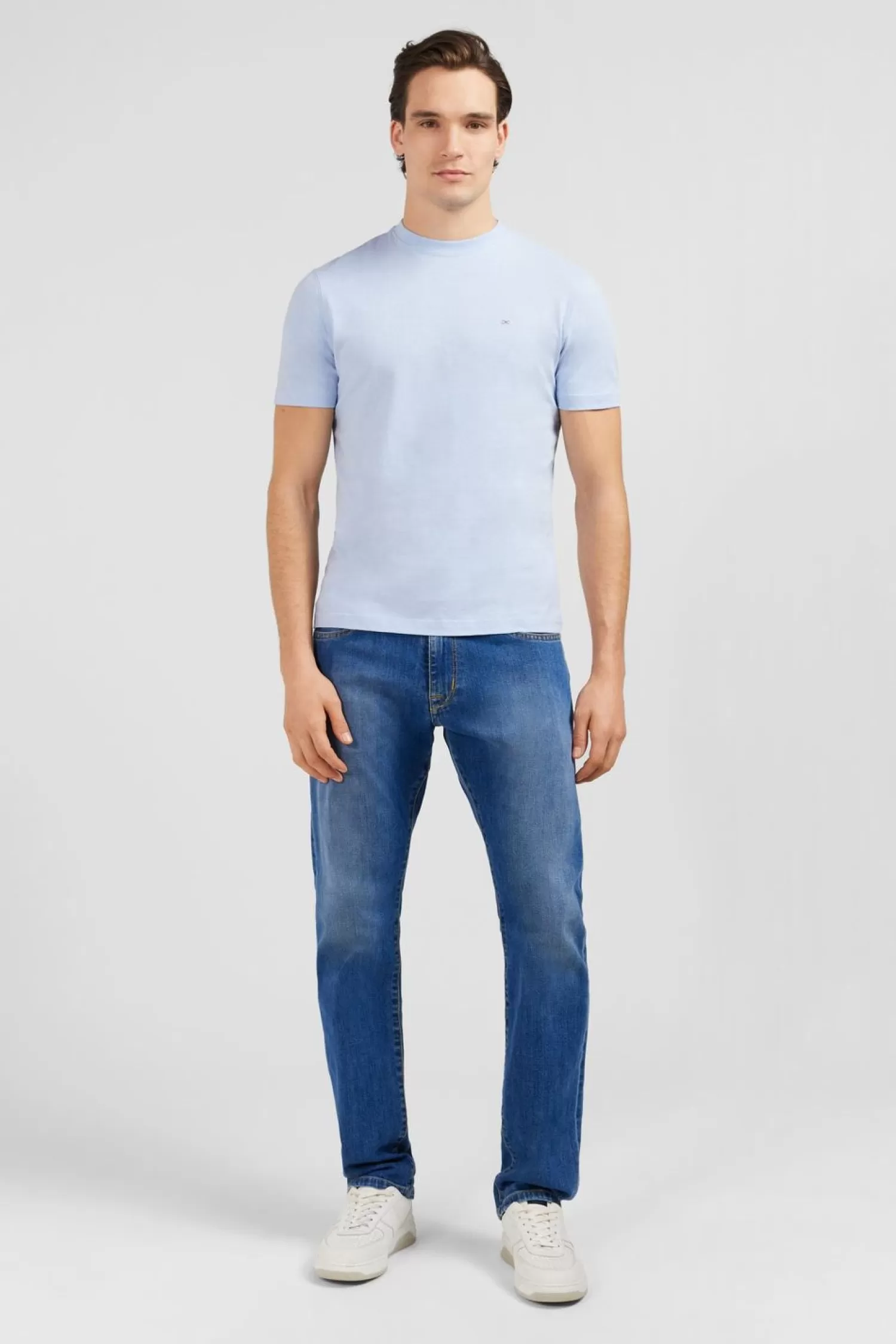 Eden Park T-Shirt Manches Courtes Bleu Clair-Homme T-Shirts