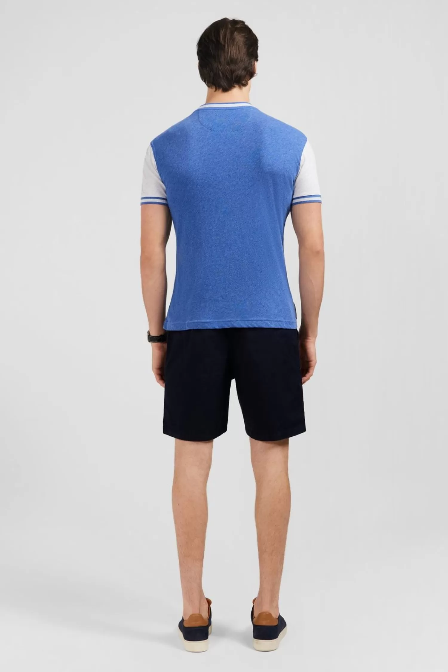 Eden Park T-Shirt Manches Courtes Bleu Colorblock-Homme T-Shirts