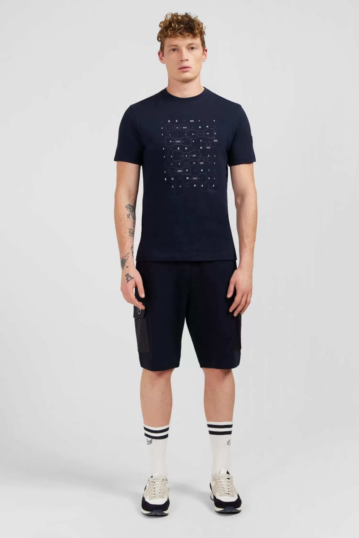 Eden Park T-Shirt Manches Courtes Bleu Marine Imprime -Homme T-Shirts