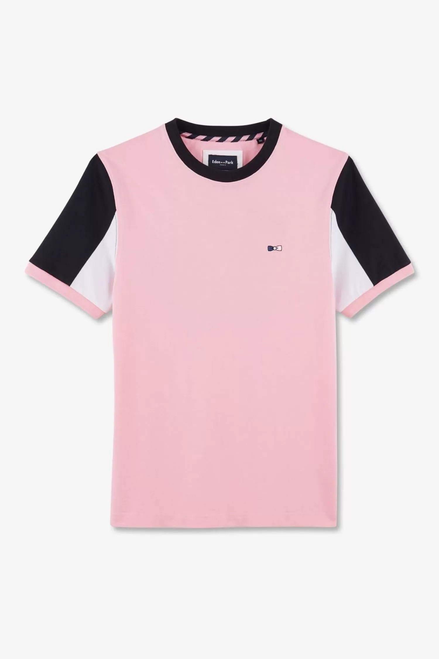 Eden Park T-Shirt Manches Courtes Rose En Coton Broderie Numero 10-Homme T-Shirts