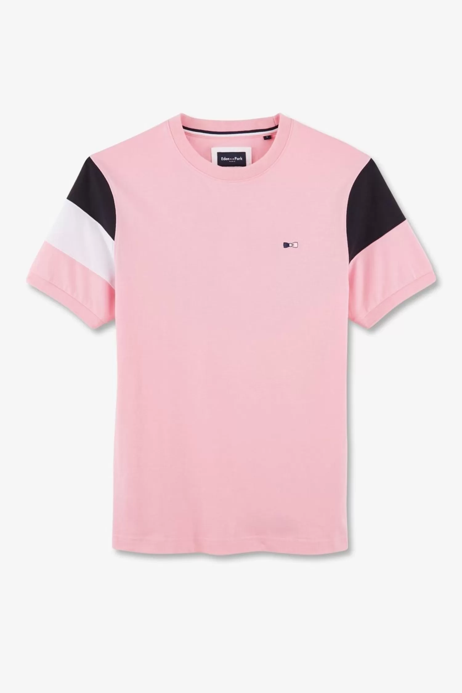 Eden Park T-Shirt Manches Courtes Rose En Coton Embleme Noeud Papillon-Homme T-Shirts