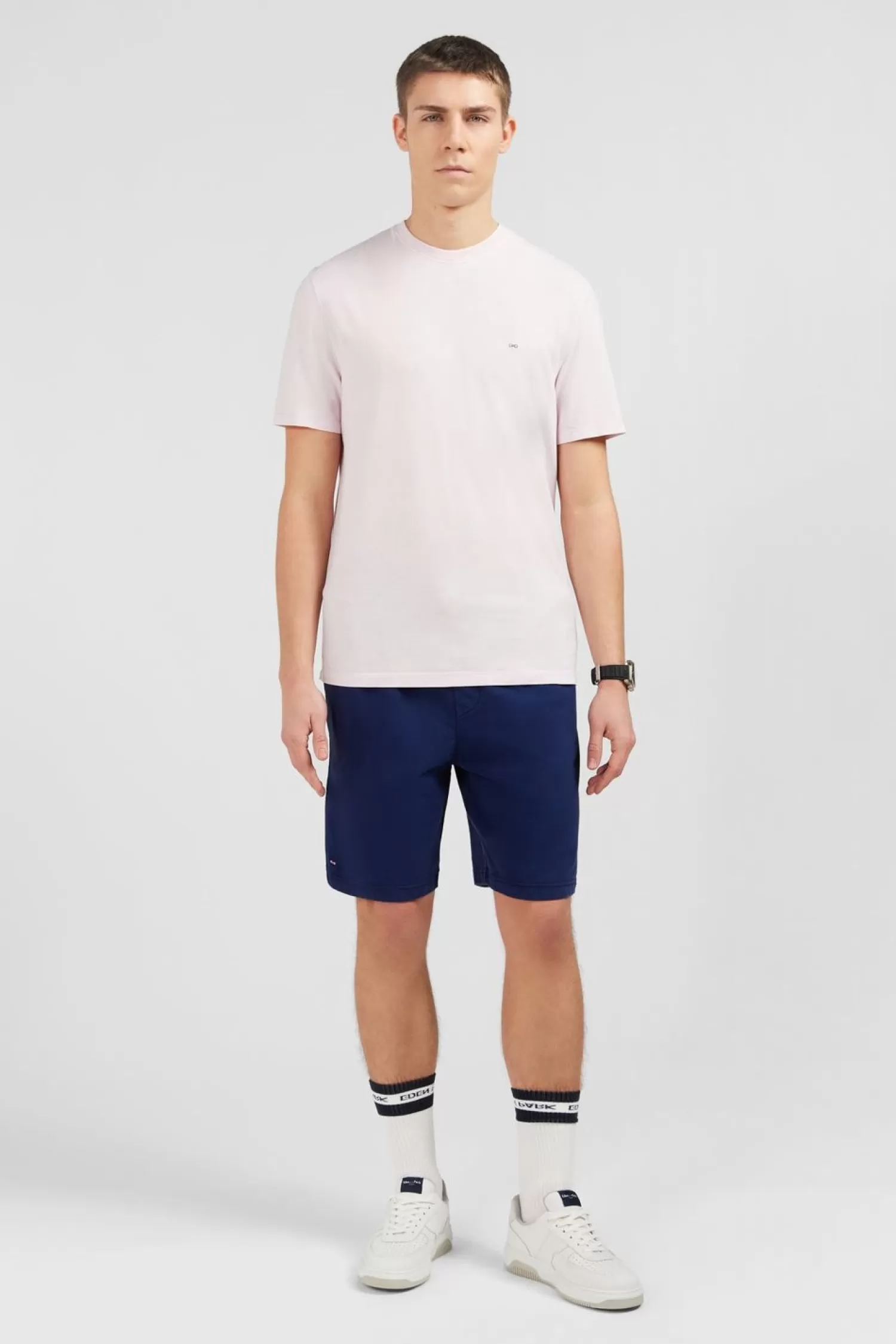 Eden Park T-Shirt Manches Courtes Rose Uni-Homme T-Shirts