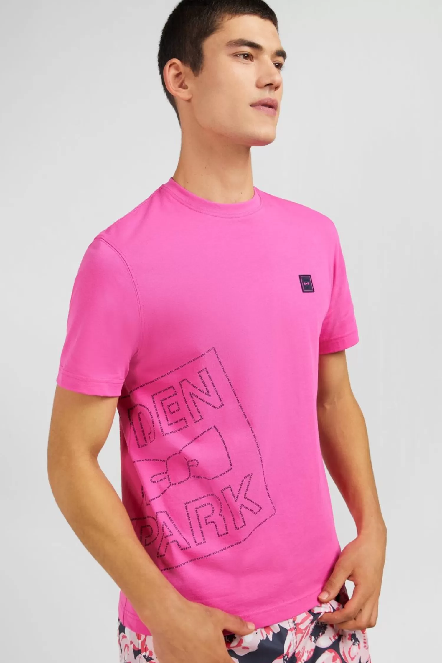 Eden Park T-Shirt Rose Imprime -Homme T-Shirts