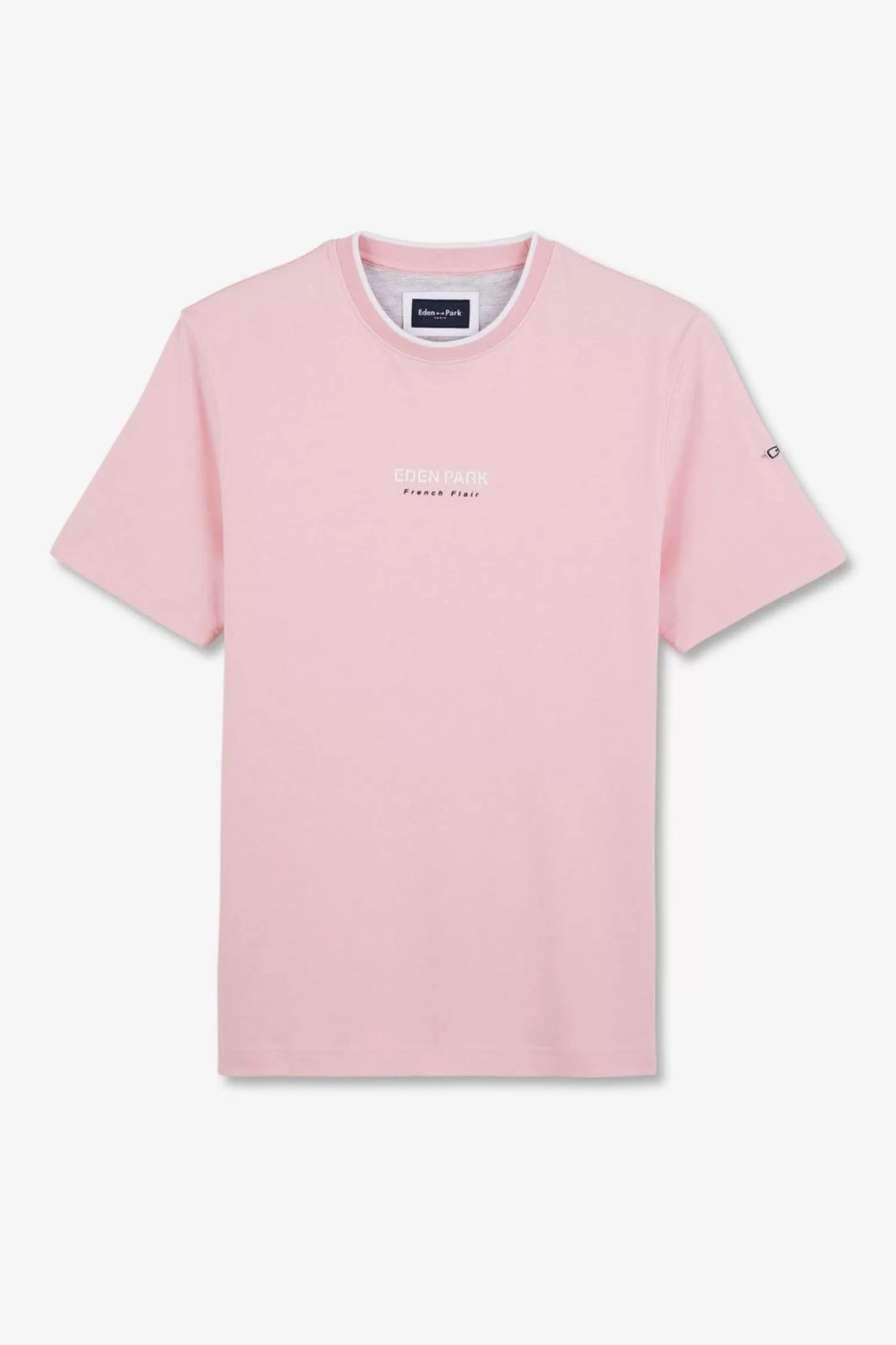 Eden Park T-Shirt Rose Uni A Manches Courtes-Homme T-Shirts