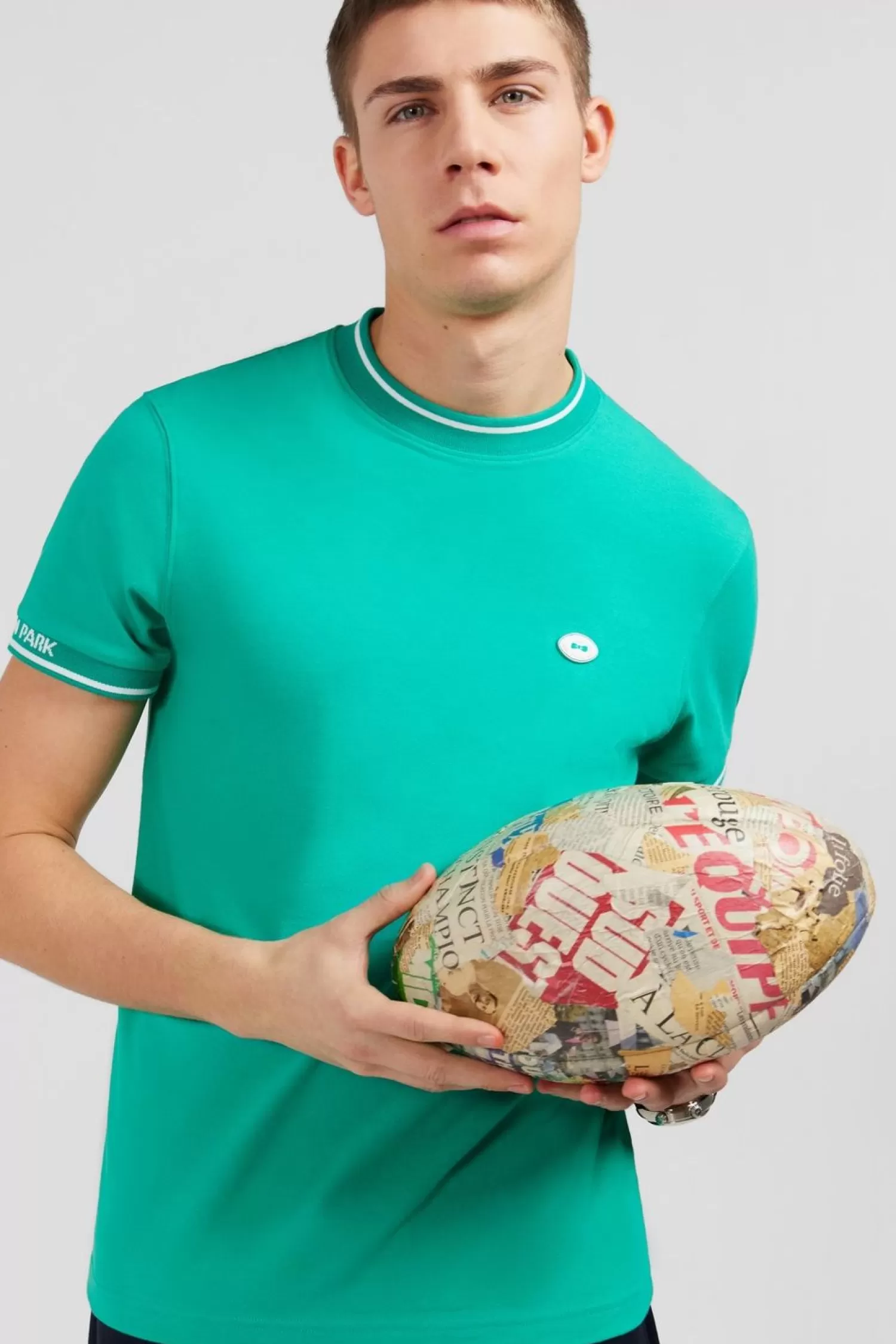 Eden Park T-Shirt Vert A Manches Courtes-Homme T-Shirts